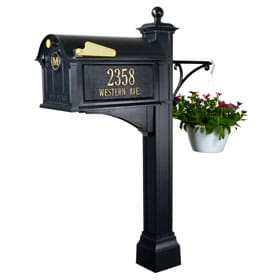 Whitehall Balmoral Deluxe Mailbox Package Black
