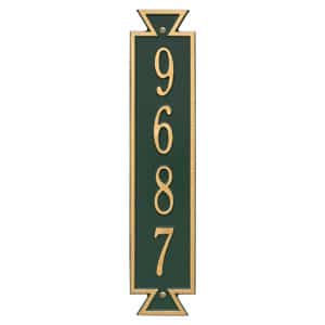 Whitehall Exeter Vertical Plaque Green Gold