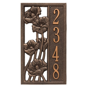 Whitehall Flowering Poppies Oil Rubbed Bronze