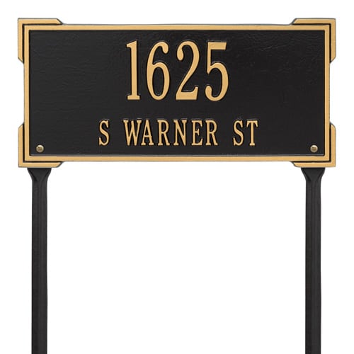 Whitehall Roanoke Rectangle Lawn Marker Address Plaque Product Image