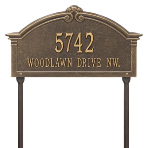 Whitehall Roselyn Lawn Marker Bronze Gold