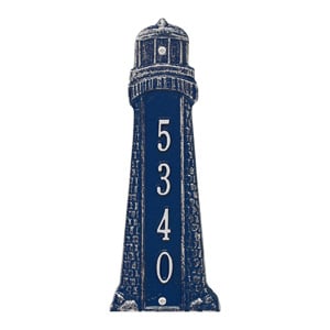 Whitehall Lighthouse Vertical Plaque Blue White