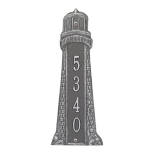 Whitehall Lighthouse Vertical Plaque Pewter Silver