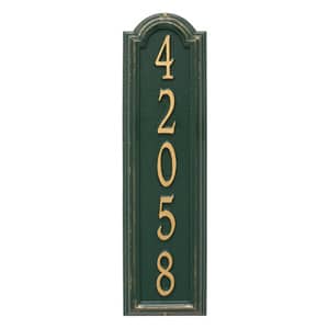 Whitehall Manchester Vertical Plaque Green Gold