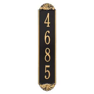 Whitehall Shell Vertical Plaque Black Gold