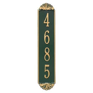 Whitehall Shell Vertical Plaque Green Gold