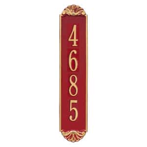 Whitehall Shell Vertical Plaque Red Gold