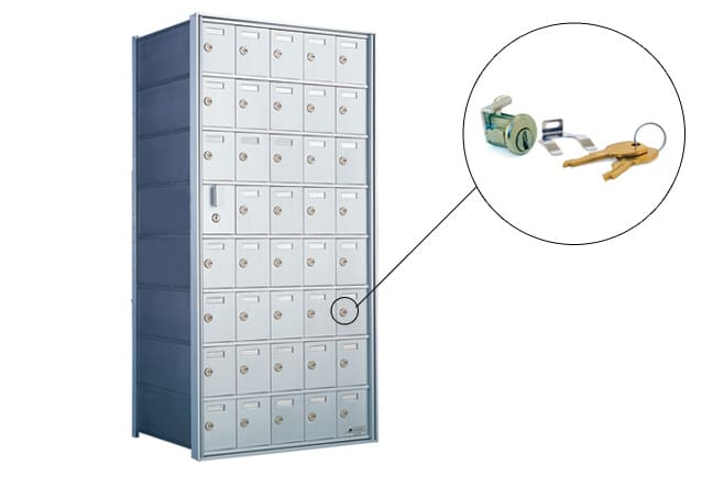 Florence 1600 Series Horizontal Mailbox Replacement Tenant Door Lock Part Example