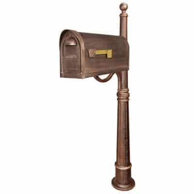 Classic Mailbox Ashland Post Copper