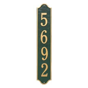 Whitehall Admiral Vertical Plaque Green Gold