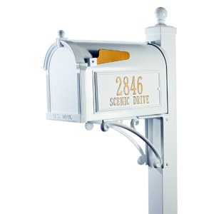 Whitehall Deluxe Mailbox Package White