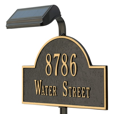 Whitehall Lawn Marker Solar Lamp Installed Angled View