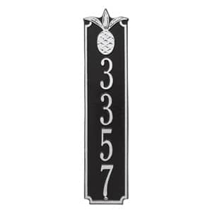 Whitehall Pineapple Vertical Plaque Black Silver
