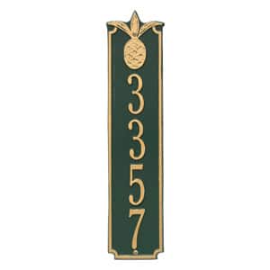 Whitehall Pineapple Vertical Plaque Green Gold