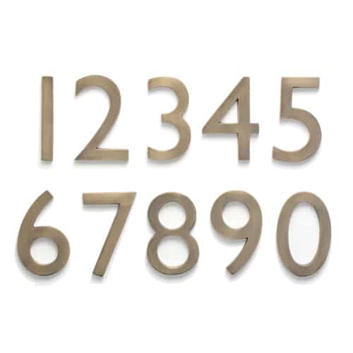 2 pcs Mailbox Numbers 1,3D Brass Metal Self-Stick Door House Numbers,Street Address Plaques Numbers for Residence and Mailbox Signs,2-3/4 Inch
