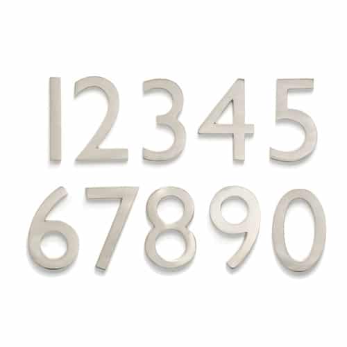 Laguna Satin Nickel 5 Inch House Numbers Product Image