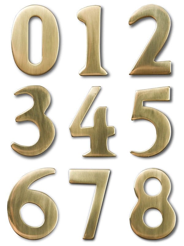 2″ Brass Numbers (Adhesive Back) Product Image