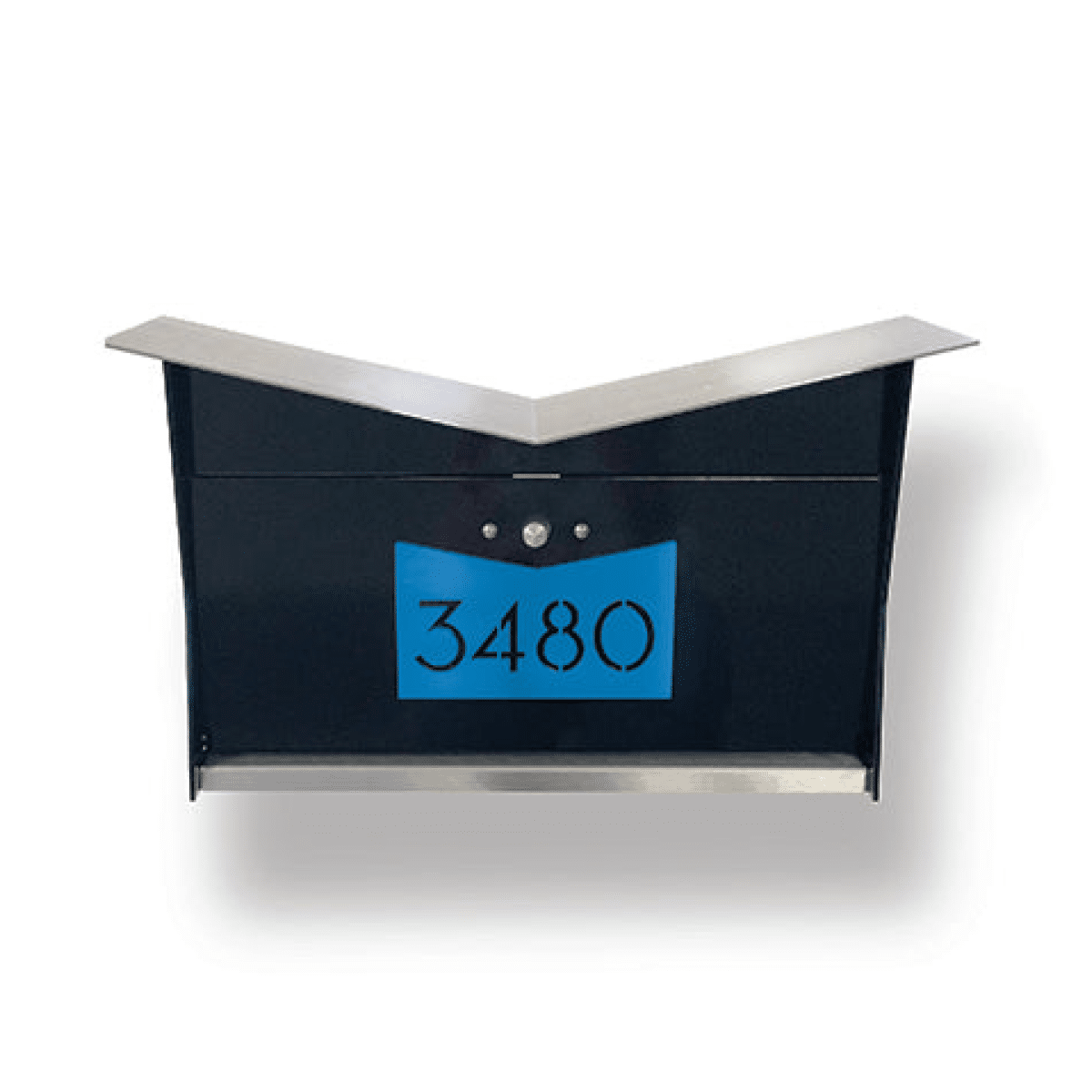 Butterfly Box in Jet Black – Wall Mount Mailbox Product Image