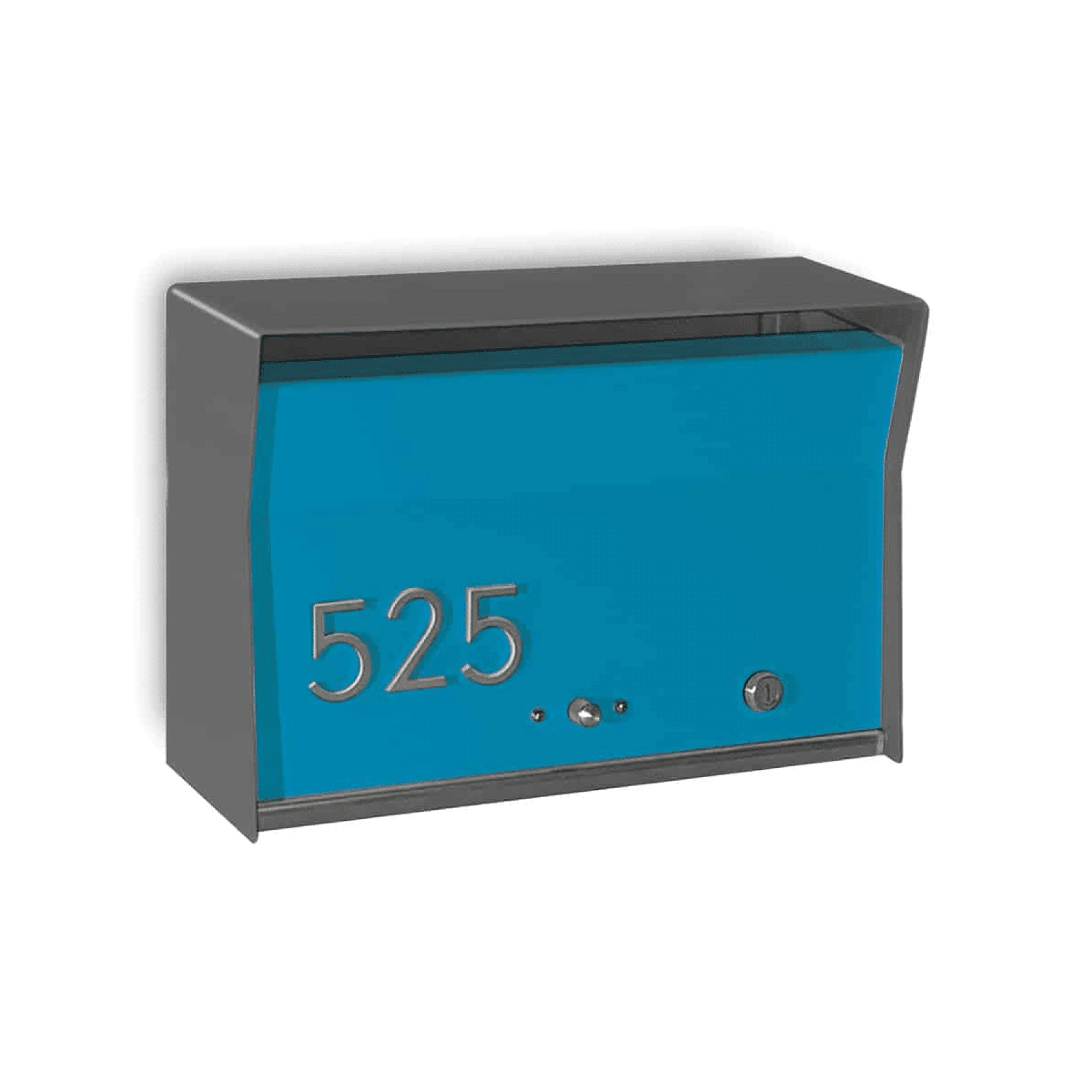 RetroBox Locking Wall Mount Mailbox in Designer Gray