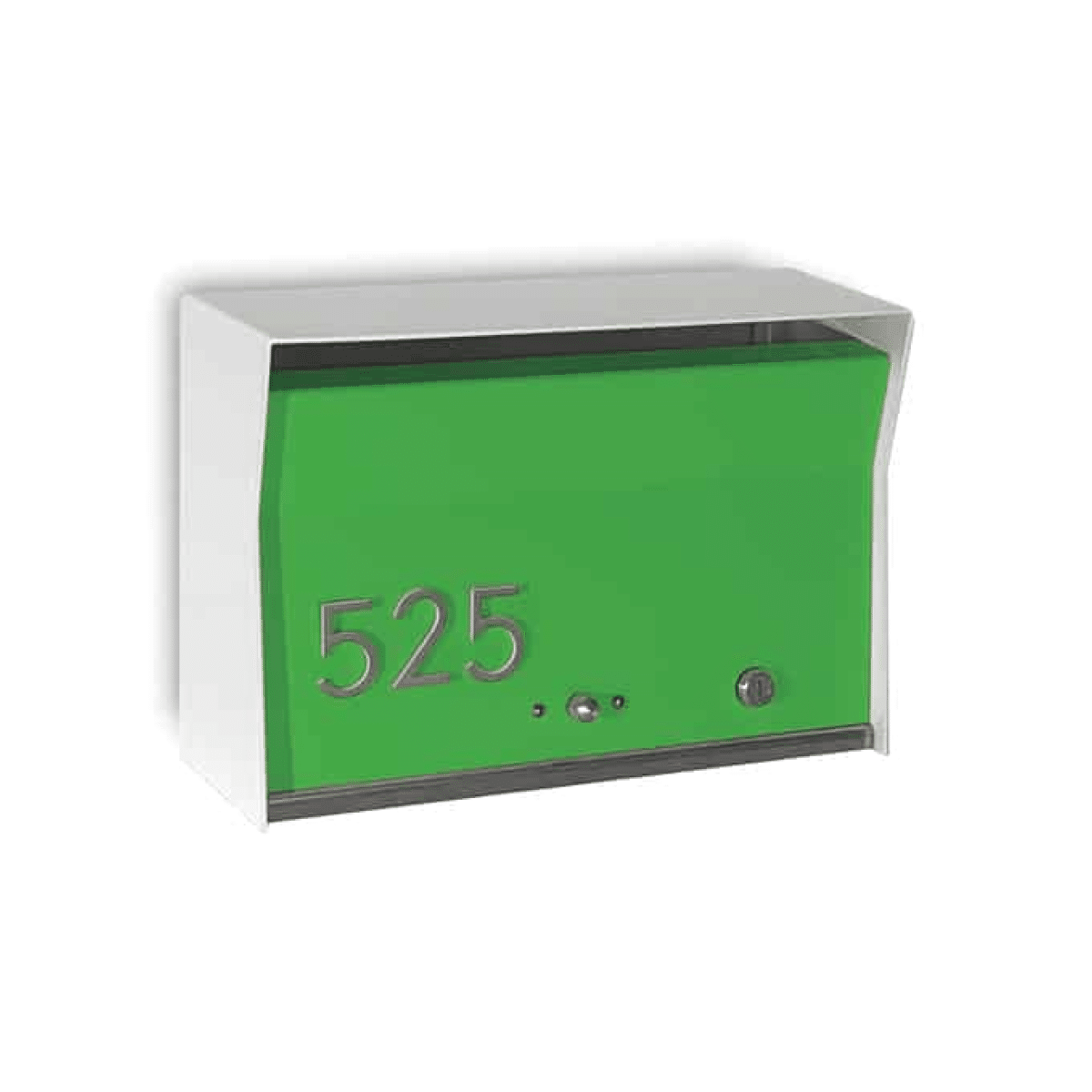 RetroBox Locking Wall Mount Mailbox in White Product Image