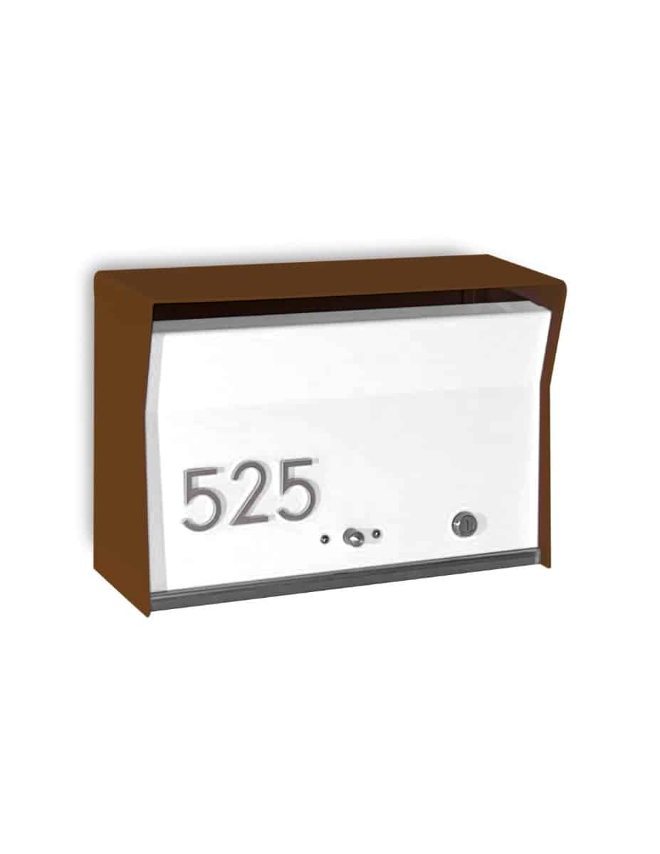 RetroBox Locking Wall Mount Mailbox in Coconut Product Image