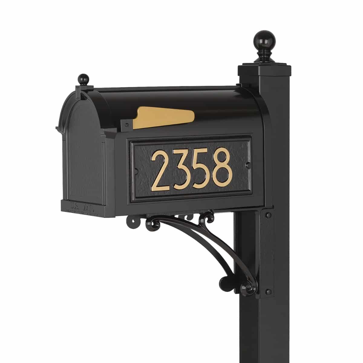 Whitehall Modern Deluxe Capitol Mailbox Post Package Product Image