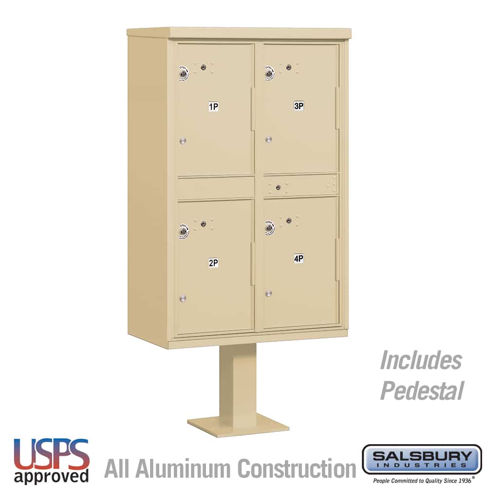Salsbury Outdoor Parcel Locker with 4 Compartments with USPS Access – Type II Product Image