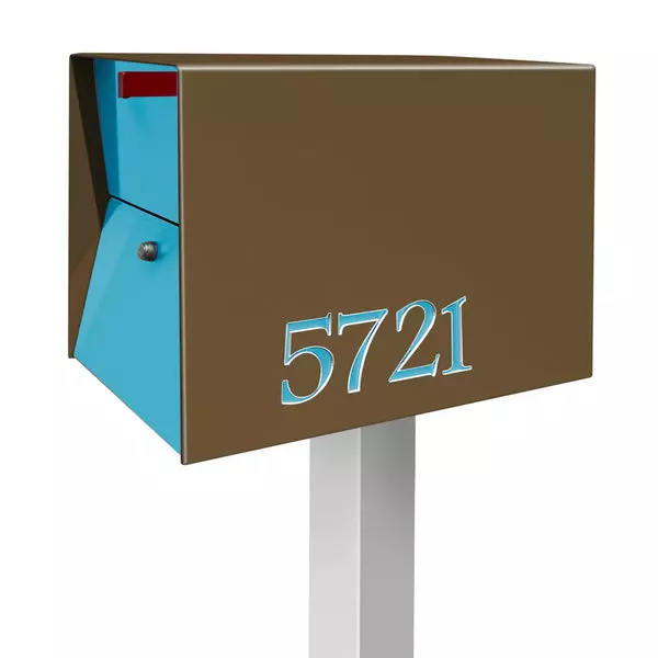 The UpTown Box Locking Package Dropbox in COCONUT – Modern Mailbox Product Image