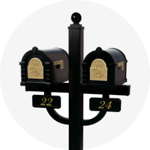 Multi-Family Mailbox & Post Combo